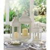 Accent Plus Romantic White Candle Lantern - 13 inches