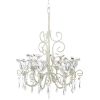 Accent Plus Distressed Ivory Six-Candle Chandelier