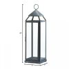 Accent Plus Tall Silver Modern Candle Lantern - 25 inches