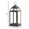 Accent Plus Bronze Modern Candle Lantern - 18 inches