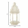 Accent Plus Vintage-Look White Candle Lantern - 12 inches