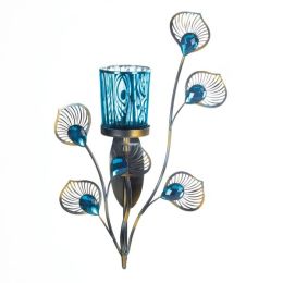 Accent Plus Peacock-Inspired Candle Sconce