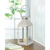 Accent Plus Stainless Steel Triangles Lantern - 10 inches