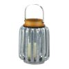 Accent Plus Galvanized Metal Slats Candle Lantern - 10.5 inches