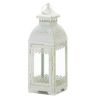 Accent Plus Victorian Style Square White Candle Lantern - 13 inches