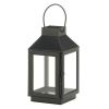 Accent Plus Square Top Black Metal Lantern - 7.5 inches