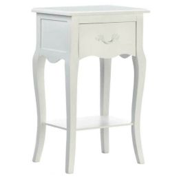 Accent Plus Romantic Country White Night Stand or Accent Table