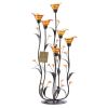 Accent Plus Calla Lily Candleholder with Amber Glass