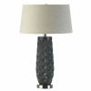 Nikki Chu Porcelain Prism Table Lamp with Linen Shade