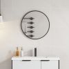 24" Large Round Black Circular Mirror