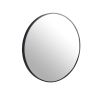 24" Large Round Black Circular Mirror