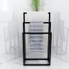 Metal Freestanding Towel Rack 3 Tiers Hand Towel Holder Organizer for Bathroom Accessories, Black