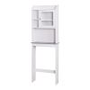 Modern Over The Toilet Space Saver Organization Wood Storage Cabinet for Home, Bathroom -White