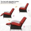 Outdoor Reclining Lounge Chair Automatic Adjustable Patio Lounge Sofa with Comfortable Cushion