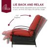 Outdoor Reclining Lounge Chair Automatic Adjustable Patio Lounge Sofa with Comfortable Cushion