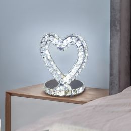 Simple Modern Warm Bedside Nordic Crystal Table Lamp (Style: Heart)