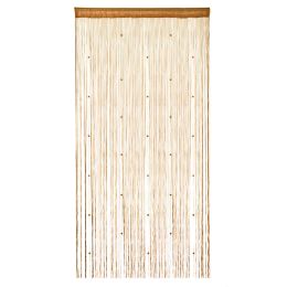 Crystal Beaded String Door Curtain Beads Room Divider Fringe Window Panel Drapes (Color: Gold)