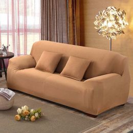 21 Colors For Choice Solid Color Sofa Cover Stretch Seat Couch Covers (Color: Yellow)