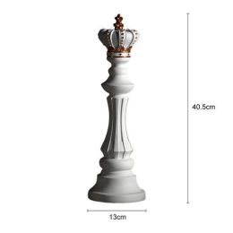 Northeuins Resin Chess Pieces Board Games Accessories Retro Aesthetic (Color: brown)