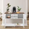 Good & Gracious Sideboard Buffet Storage Cabinet with Storage Drawers Storage Cabinets and Large Shelf