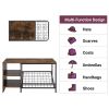 GOOD & GRACIOUS Shoe Bench with Coat Rack for Entryway,Entryway Shoe Rack with Coat Hooks